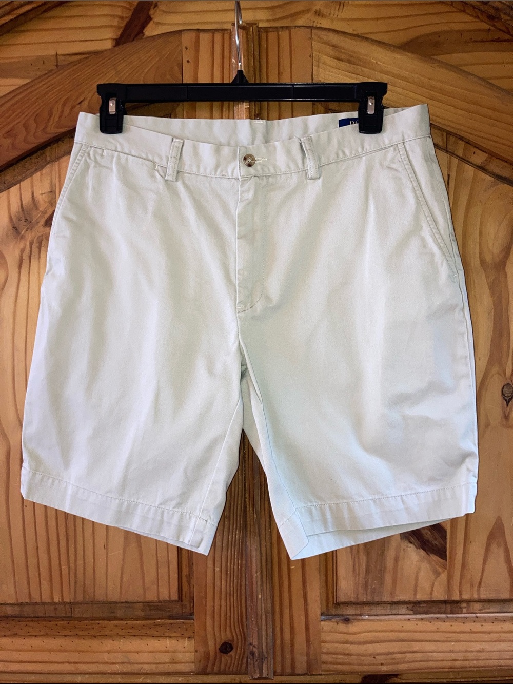 Men Polo Ralph Lauren Classic Fit 9” tan khaki chino shorts size 34